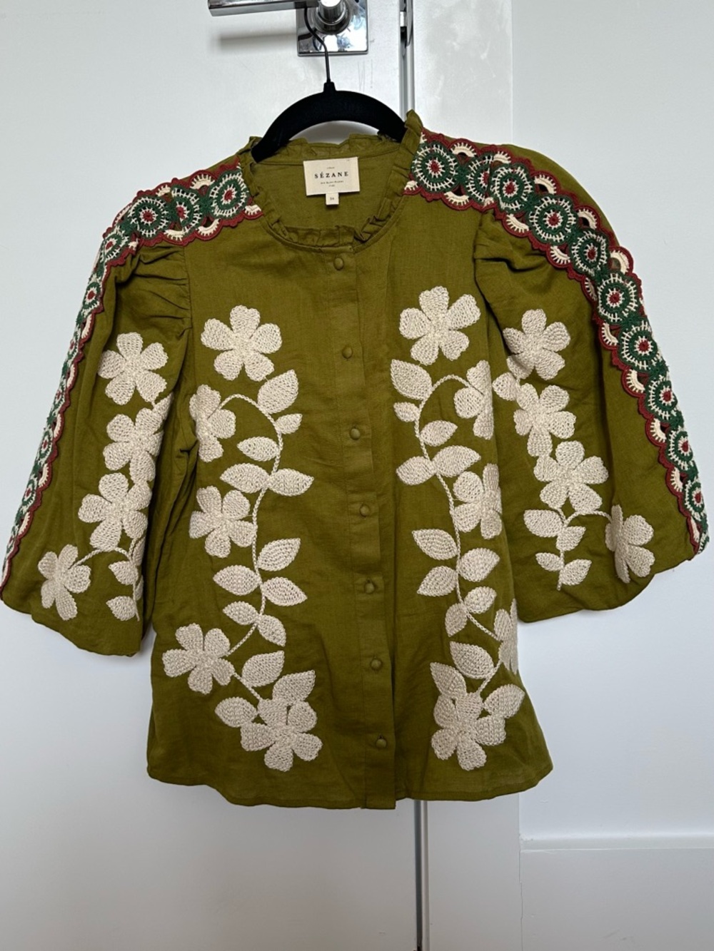 Sézane Olive Anton Blouse